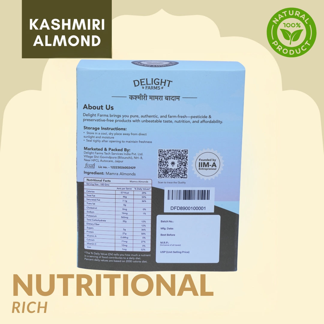 Kashmiri Mamra Almonds – Authentic Kashmiri Best Almond in Premium Almond Dry Fruits Secondary image