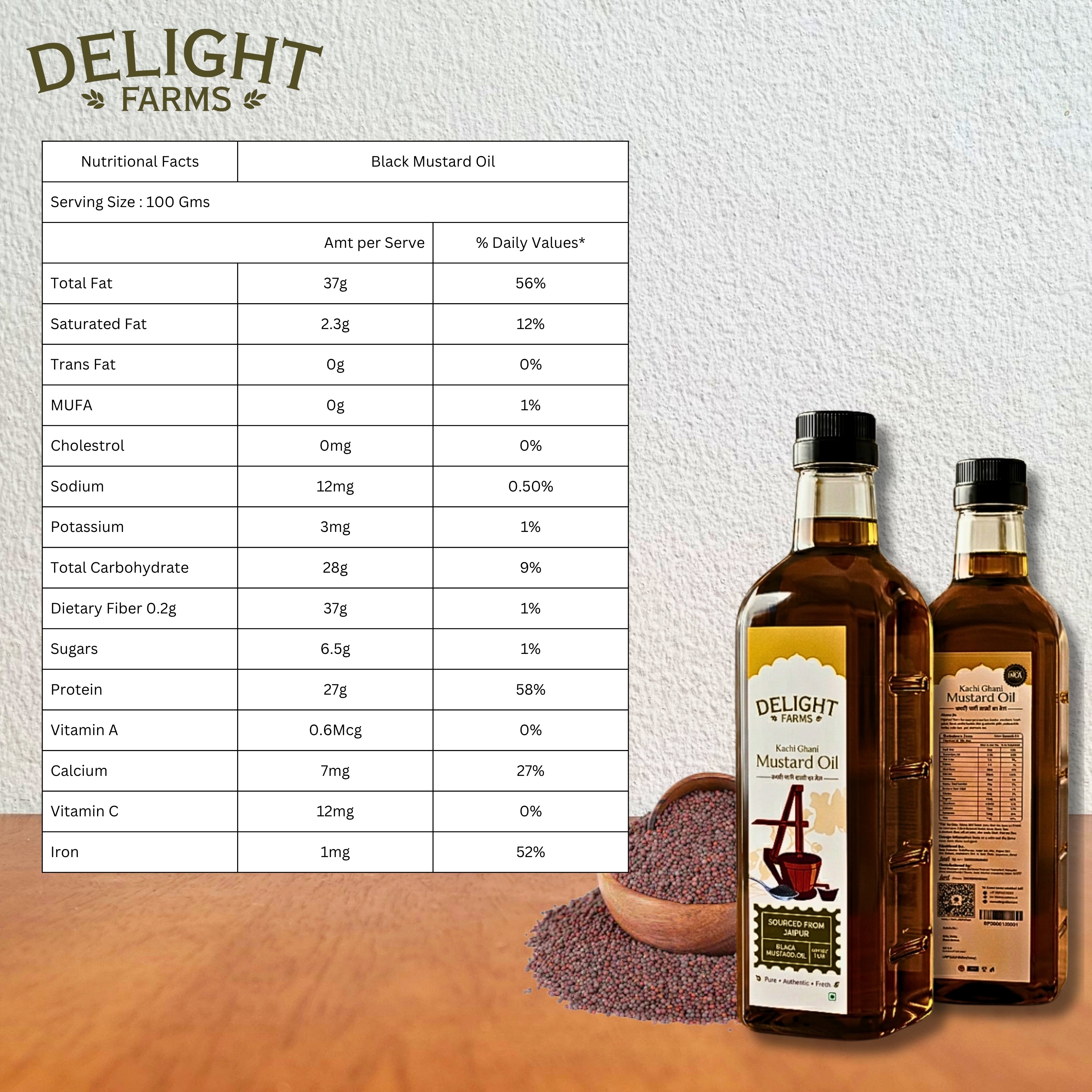 Cold Pressed Mustard Oil – Kachi Ghani Black Mustard Oil | Pure Mustard Oil from Black Mustard Seeds
