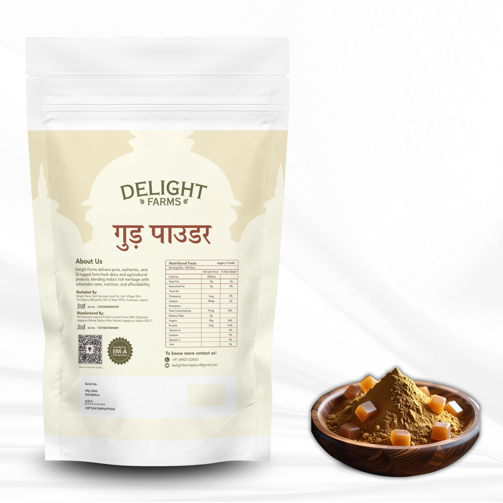 Unrefined Jaggery Powder Delight Farms