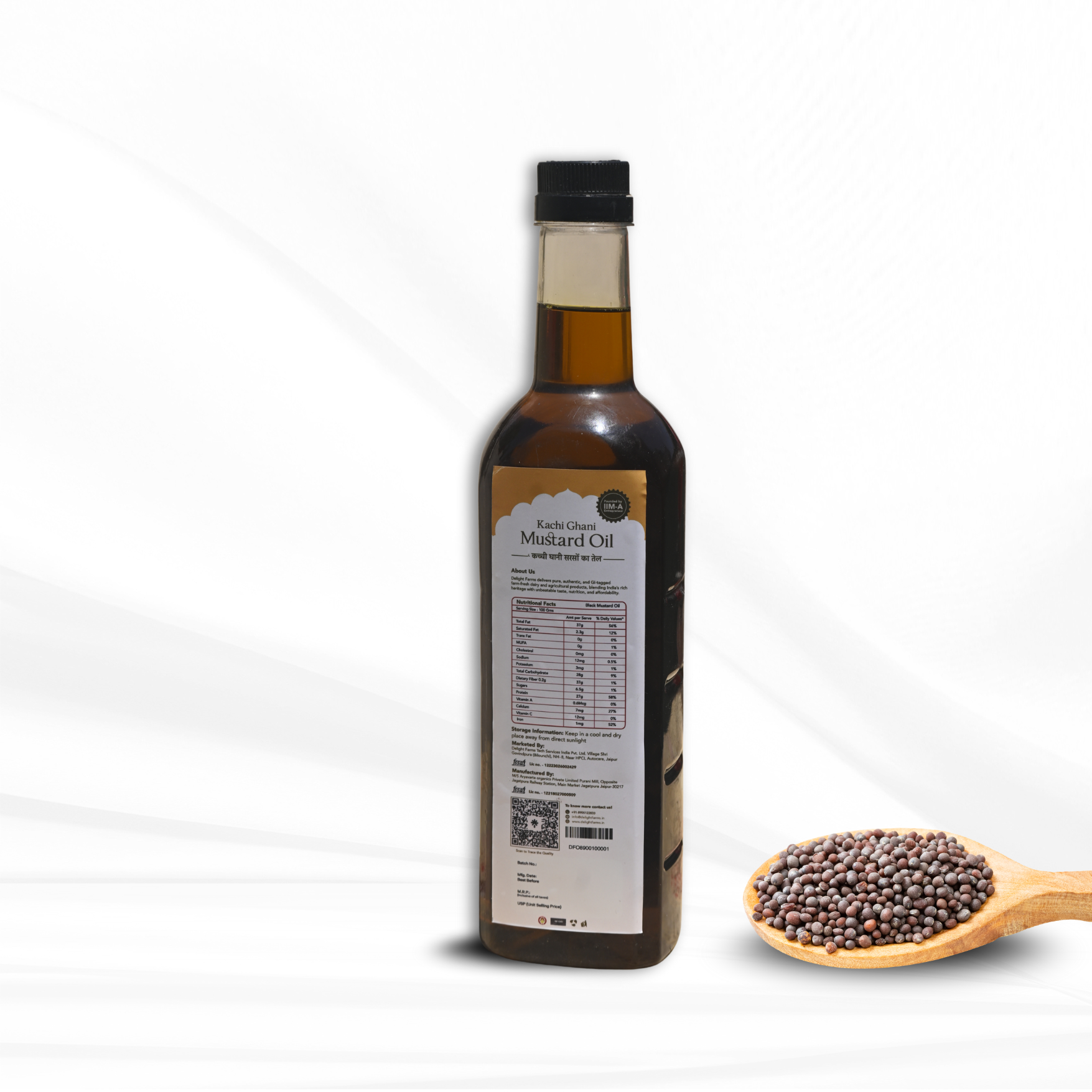 Cold Pressed Black Mustard Oil Delight Farms