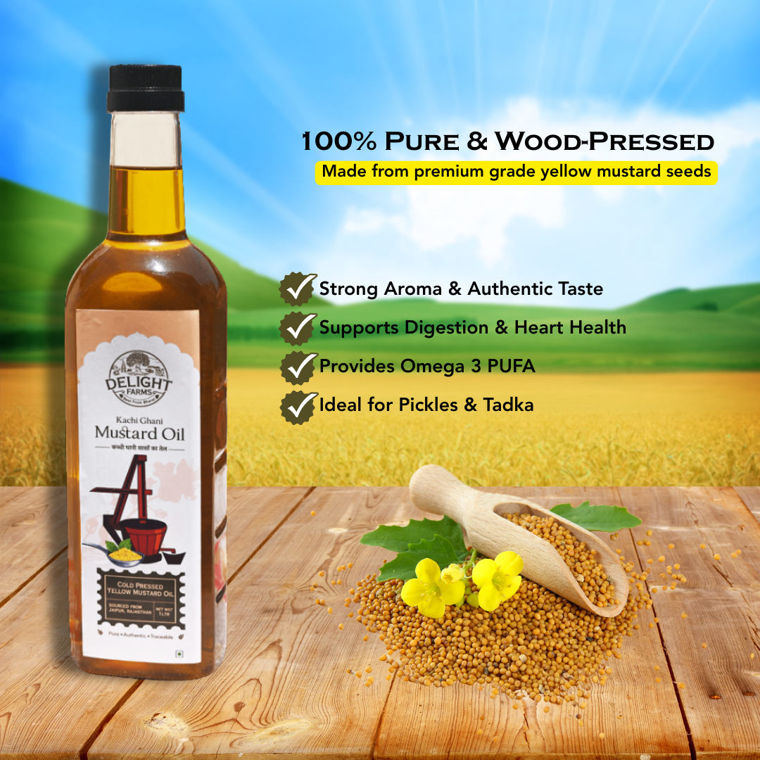Yellow Mustard Cold-Pressed Oil Delight Farms